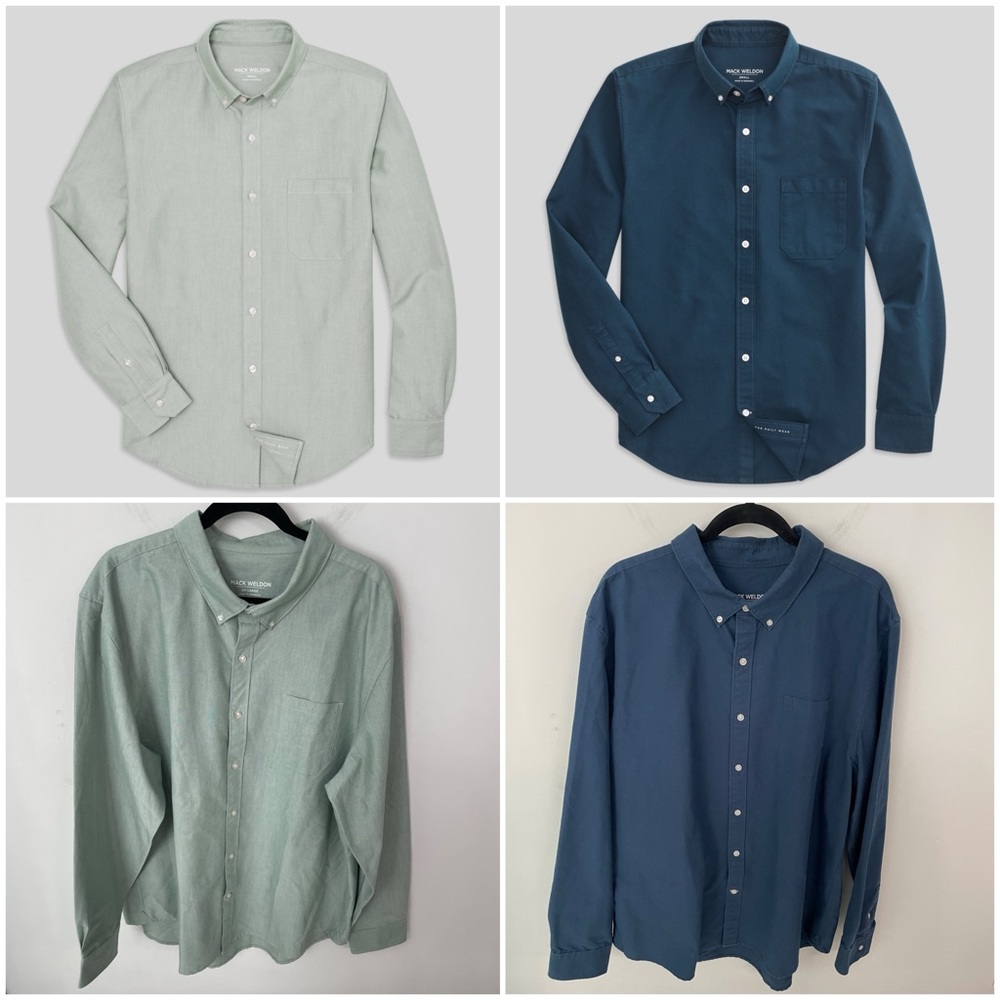 TWO Mack Weldon 37.5 Oxford Button Down Shirts Size XXL Office Casual Lot. 10